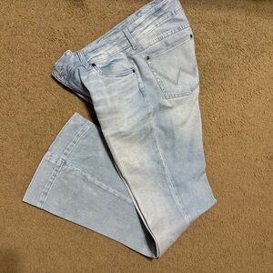 Wrangler Blue Flare Wide Leg Jeans